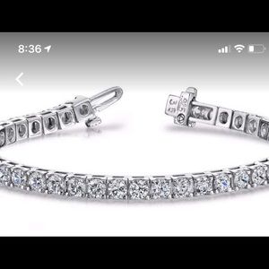 Sterling silver Swarovski crystal tennis bracelet